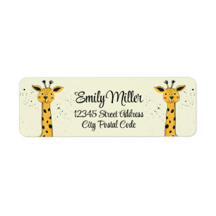 Etiqueta Cuidada decoración de la cabeza de la jirafa perso