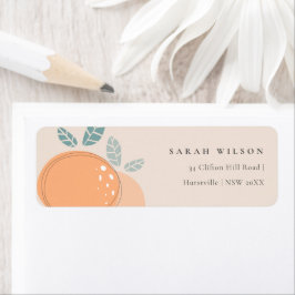 Etiqueta Cuidada dirección en negrita de Naranja de Rubor P