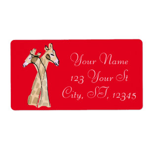 Etiqueta Cuidada pareja de jirafa Thunder_Cove