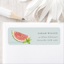 Etiqueta Cuidar nuestra pequeña dirección azul Melon Waterc