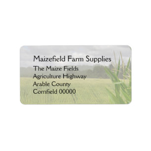 Etiqueta Cultivo de maíz en el campo