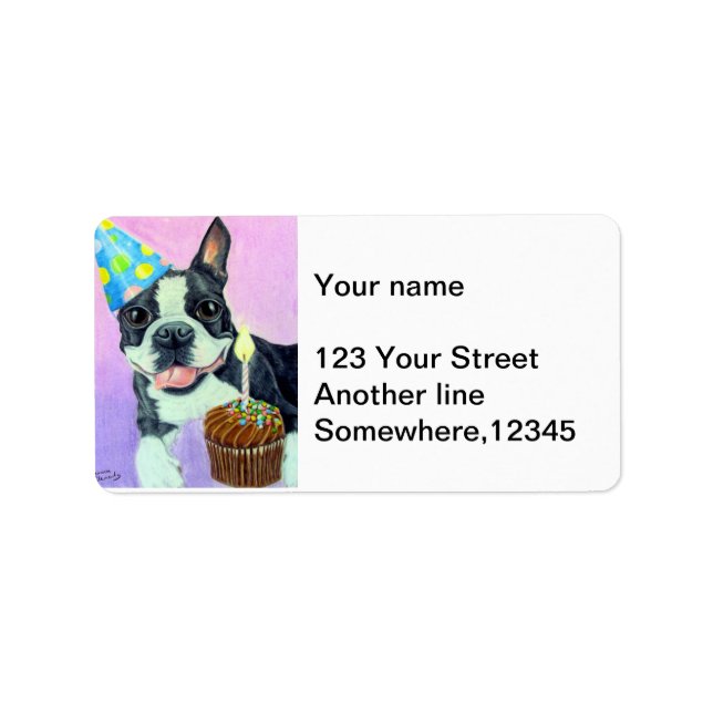 Etiqueta Cumpleaños Boston (Frente)