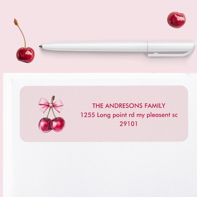 Etiqueta Cumpleaños Cherry Pink (Subido por el creador)