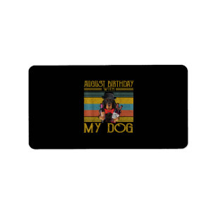 Etiqueta Cumpleaños De Agosto Con Mi Perro Gordon Setter 20