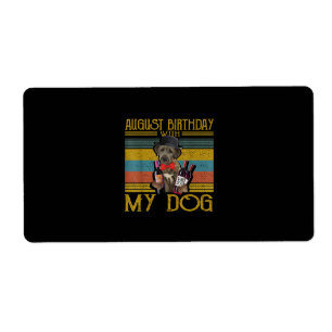 Etiqueta Cumpleaños De Agosto Con Mi Perro Lobo Irlandés 20