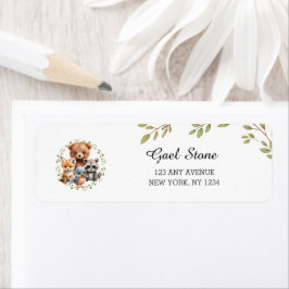 Etiqueta Cumpleaños de Rustic Greenery Woodland Baby Shower
