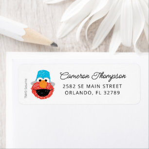 Etiqueta Cumpleaños de Sesame Street Elmo Confetti