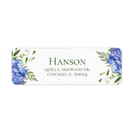 Etiqueta Cumpleaños número 100: Hortensias Azules con Direc