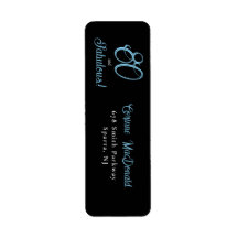 Cumpleaños ochenta y fabuloso azul ártico