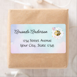 Etiqueta Cumpleaños personalizado de Sweet Bee primero 