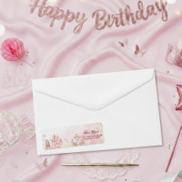 Cumpleaños Real Rosa Princesa Castillo Unicornio 4
