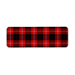 Etiqueta Cunningham Tartan Red Black Plaid