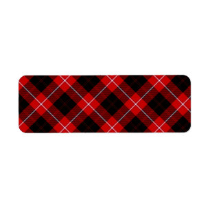 Etiqueta Cunningham Tartan Red Black Plaid