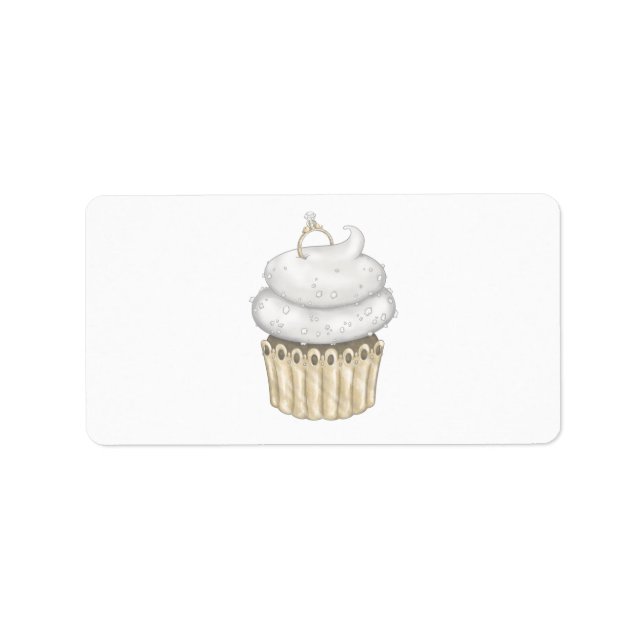 Etiqueta Cupcake de compromiso dulce (Frente)