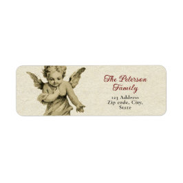 Etiqueta Curioso Festividad Victoriana Cherub Angel
