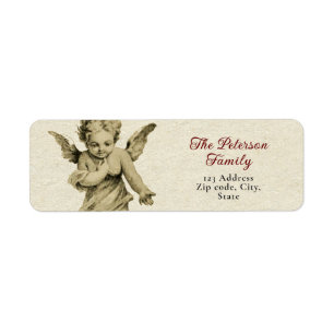 Etiqueta Curioso Festividad Victoriana Cherub Angel