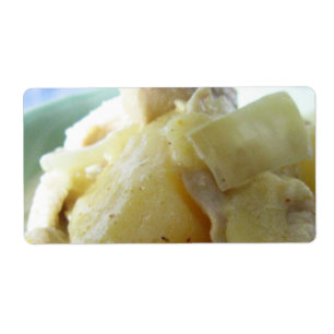 Etiqueta Curry amarillo tailandés [แ ก ง ก ห รี่] Comida ca