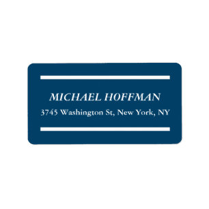 Etiqueta Cursiva clásica de color índigo creativo Minimalis