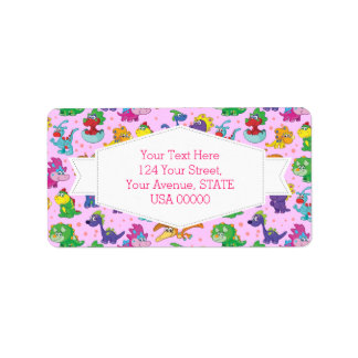 Etiqueta Curso de Dinosaurio Kawaii Extravaganza