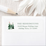 Etiqueta Curte Rustic Modern Merry Christmas Trees<br><div class="desc">Agradables,  modernos y a la vez rústicos Árboles de Navidad se dirigen a las etiquetas con un adorable pequeño bosque de rústicos árboles de Navidad. Póngase en contacto con nosotros en cedarandstring@gmail.com si necesita ayuda con el diseño o productos de coincidencia.</div>