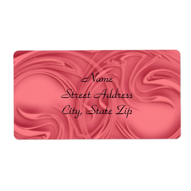 Etiqueta Curvas sobre rojo (Frente)