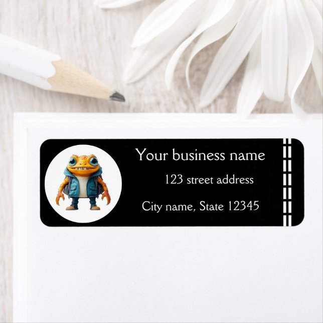 Etiqueta Custom business logo black company (In situ)