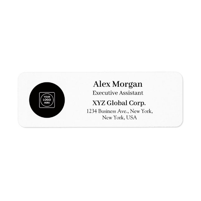 Etiqueta Custom Business Logo Personalized Address Labels (Frente)