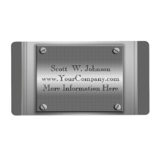 Etiqueta Custom Business Metal Look Labels