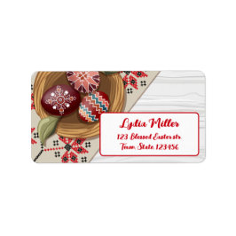 Etiqueta Custom Easter Eggs Return Address Label