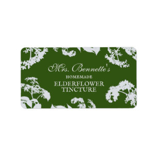 Etiqueta Custom Elderflower Tincture Bottle Label