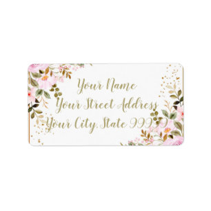 Etiqueta Custom Floral Address Labels