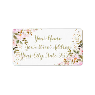 Etiqueta Custom Floral Address Labels