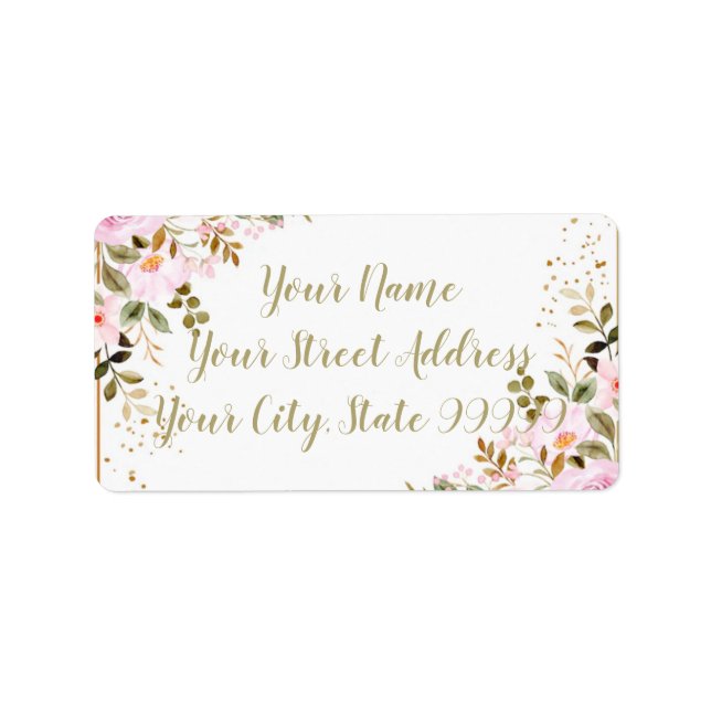 Etiqueta Custom Floral Address Labels (Frente)