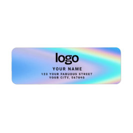 Etiqueta Custom Holographic Business Logo Return Address