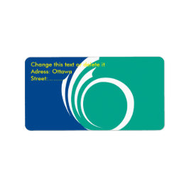 Etiqueta Custom Label with Flag of Ottawa, Canada