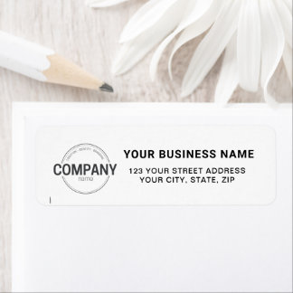 Etiqueta Custom Logo Business Return Address Label Modern M