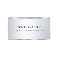 Customizable Faux Silver Modern Simple Template