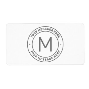 Etiqueta Customizable Text Template    White & Grey