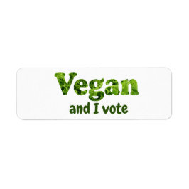 Etiqueta Customize Vegan Activist Voter