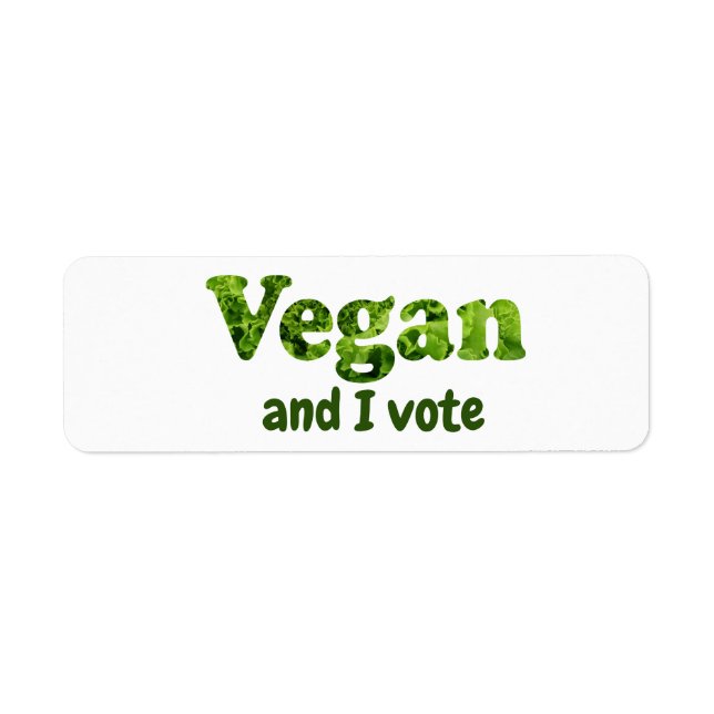 Etiqueta Customize Vegan Activist Voter (Frente)