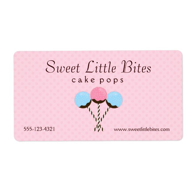 Etiqueta Cute and Trendy Cake Pop Labels (Frente)
