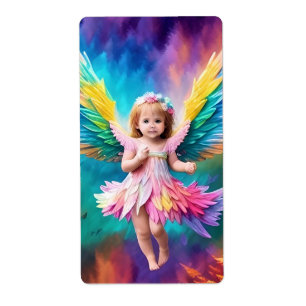 Etiqueta Cute Baby Angel Wings Art-38424