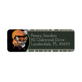 Etiqueta Cute Baby Fox Paw