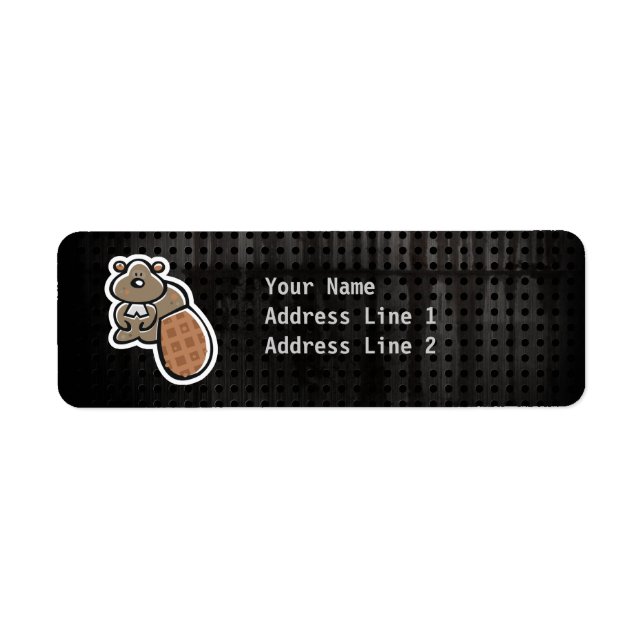 Etiqueta Cute Beaver; Guay (Frente)