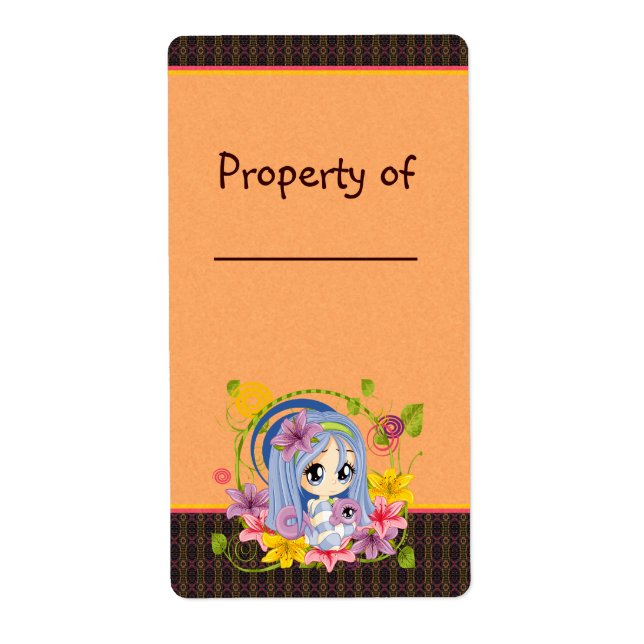 Etiqueta Cute Big Oyed Chibi Dragon Fairy (Frente)