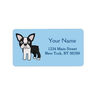 Etiqueta Cute Boston Terrier