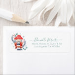 Etiqueta Cute Christmas nutcracker composition Label<br><div class="desc">Cute and colorful single Christmas nutcracker illustration with winter greens in modern composition.</div>