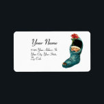 Etiqueta Cute Christmas Stocking ,Little Child,White Red<br><div class="desc">Colorful , whimsical and funny vintage rielaboration. .Easy to customize with your own text as a favor tag label , rsvp , save-the-date, thank you labels , birthday parties , return address labels, new birth, baby showers graduations , anniversaries, or just about any event you wish! They can be used...</div>