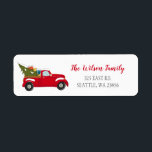 Etiqueta Cute Christmas Tree Car Address<br><div class="desc">Cute Christmas Tree on a  Car Address Labels</div>