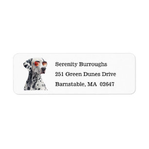 Etiqueta Cute dalmatiano Personalizado de cachorro perro li